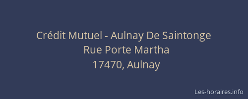 Crédit Mutuel - Aulnay De Saintonge