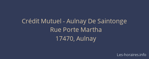Cr&eacute;dit Mutuel - Aulnay De Saintonge