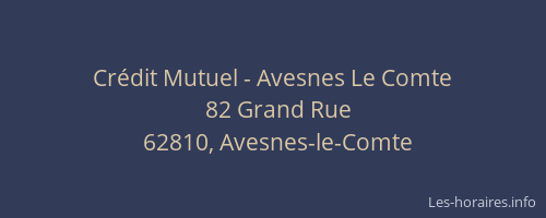 Crédit Mutuel - Avesnes Le Comte