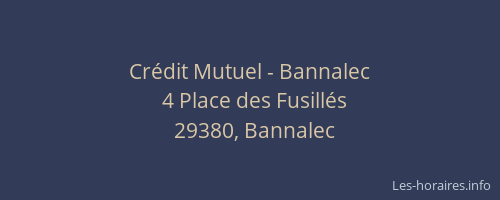Cr&eacute;dit Mutuel - Bannalec