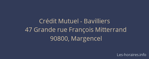 Cr&eacute;dit Mutuel - Bavilliers