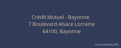 Crédit Mutuel - Bayonne