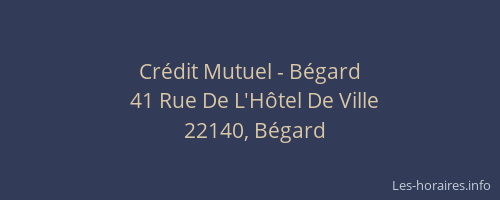 Cr&eacute;dit Mutuel - B&eacute;gard