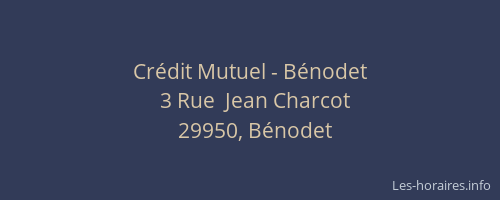 Cr&eacute;dit Mutuel - B&eacute;nodet