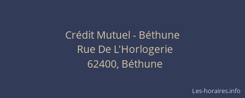 Crédit Mutuel - Béthune