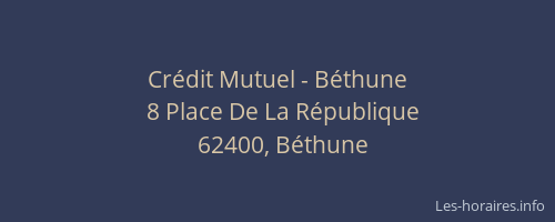 Crédit Mutuel - Béthune
