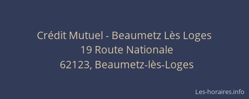 Cr&eacute;dit Mutuel - Beaumetz L&egrave;s Loges