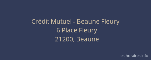 Crédit Mutuel - Beaune Fleury
