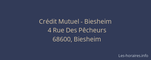 Cr&eacute;dit Mutuel - Biesheim
