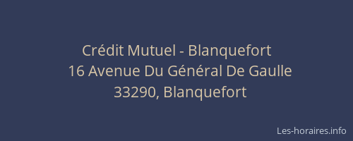 Crédit Mutuel - Blanquefort