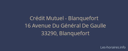 Cr&eacute;dit Mutuel - Blanquefort