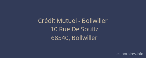 Cr&eacute;dit Mutuel - Bollwiller