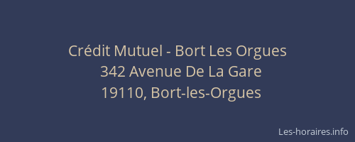 Cr&eacute;dit Mutuel - Bort Les Orgues