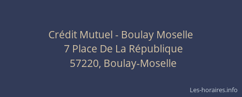 Crédit Mutuel - Boulay Moselle