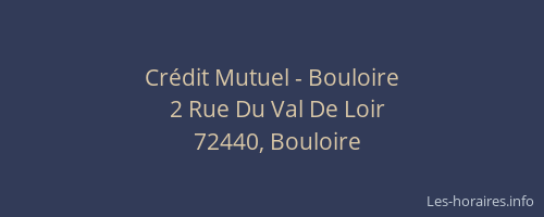 Cr&eacute;dit Mutuel - Bouloire