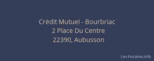 Crédit Mutuel - Bourbriac