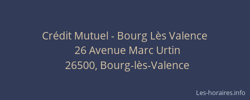 Cr&eacute;dit Mutuel - Bourg L&egrave;s Valence