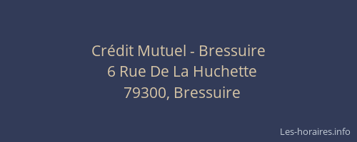 Cr&eacute;dit Mutuel - Bressuire