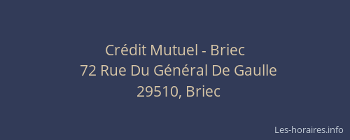 Cr&eacute;dit Mutuel - Briec