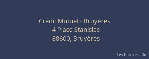 Crédit Mutuel - Bruyères