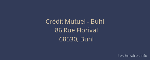 Cr&eacute;dit Mutuel - Buhl