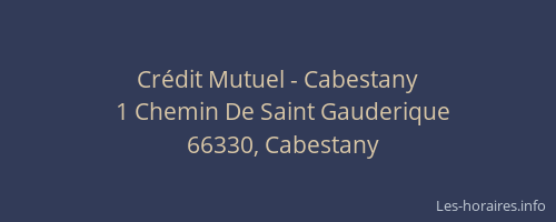 Cr&eacute;dit Mutuel - Cabestany