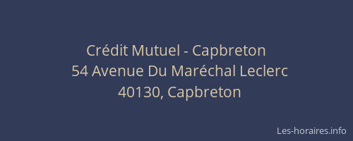 Cr&eacute;dit Mutuel - Capbreton