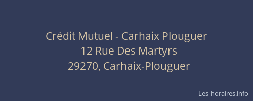 Crédit Mutuel - Carhaix Plouguer