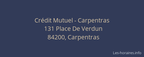 Cr&eacute;dit Mutuel - Carpentras