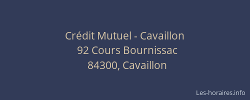 Cr&eacute;dit Mutuel - Cavaillon