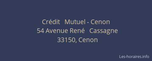 Cr&eacute;dit   Mutuel - Cenon