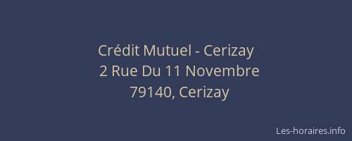 Crédit Mutuel - Cerizay