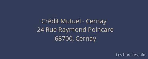 Cr&eacute;dit Mutuel - Cernay
