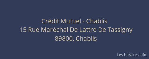 Cr&eacute;dit Mutuel - Chablis
