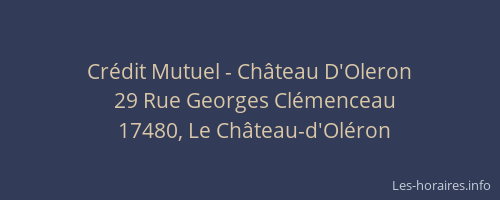 Crédit Mutuel - Château D'Oleron