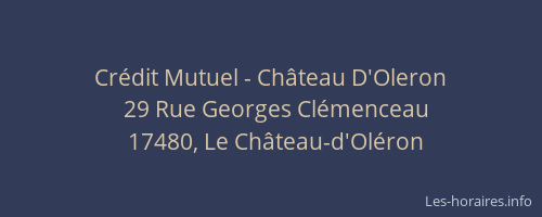 Cr&eacute;dit Mutuel - Ch&acirc;teau D'Oleron
