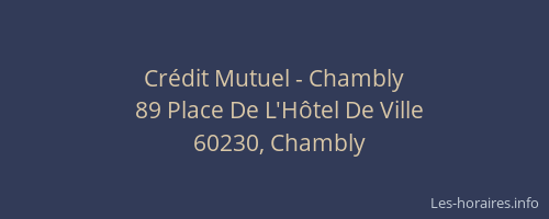 Crédit Mutuel - Chambly
