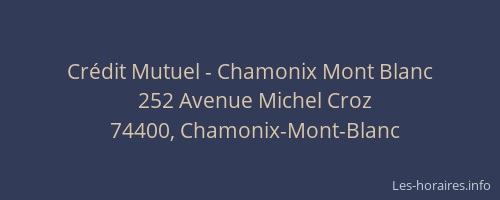Crédit Mutuel - Chamonix Mont Blanc