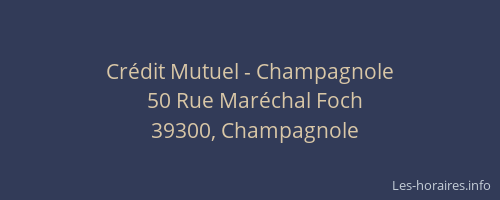 Cr&eacute;dit Mutuel - Champagnole