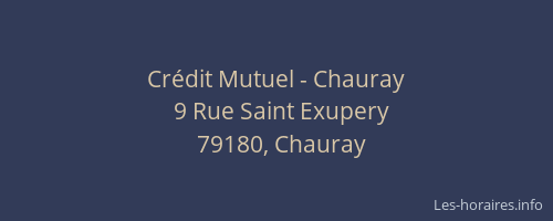 Cr&eacute;dit Mutuel - Chauray