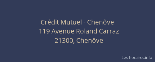 Cr&eacute;dit Mutuel - Chen&ocirc;ve