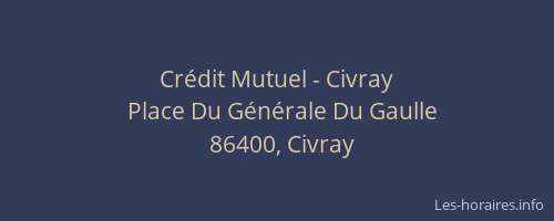 Crédit Mutuel - Civray