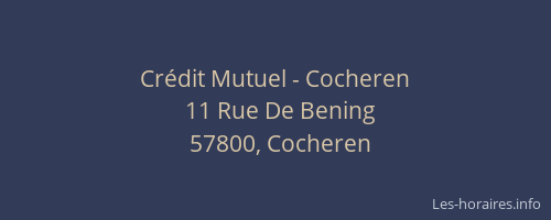 Cr&eacute;dit Mutuel - Cocheren