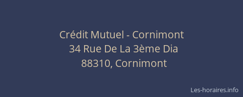 Cr&eacute;dit Mutuel - Cornimont