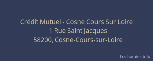Cr&eacute;dit Mutuel - Cosne Cours Sur Loire