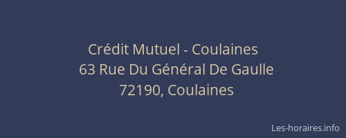 Cr&eacute;dit Mutuel - Coulaines