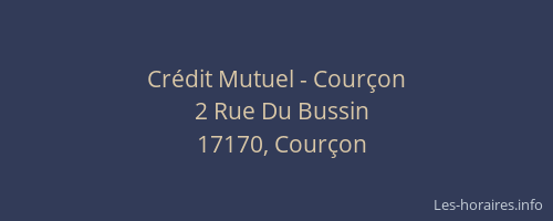 Cr&eacute;dit Mutuel - Cour&ccedil;on