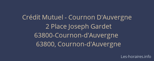 Crédit Mutuel - Cournon D'Auvergne
