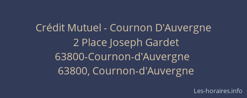 Cr&eacute;dit Mutuel - Cournon D'Auvergne