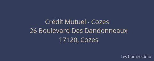 Cr&eacute;dit Mutuel - Cozes